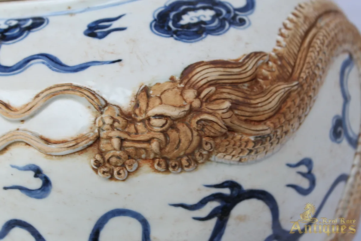 Antique Chinese Blue and White Porcelain Late Yuan - Ming Vase, view 2