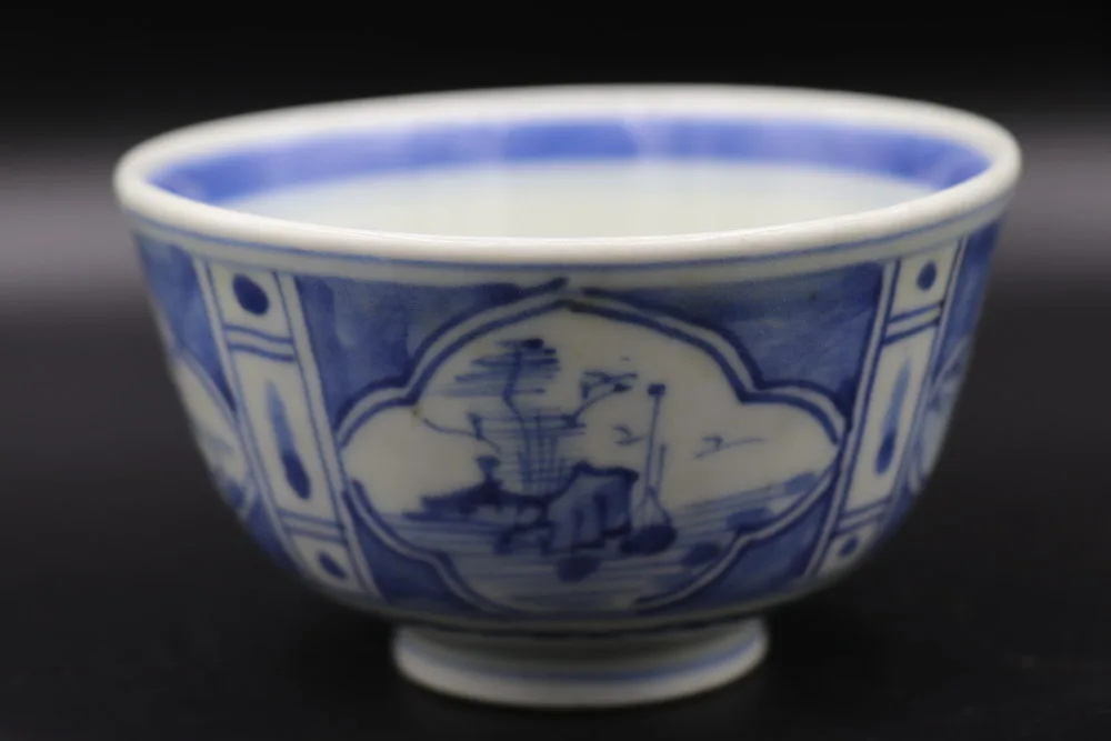 Blue and White Antique Chinese Porcelain Bowl Qing Dynasty